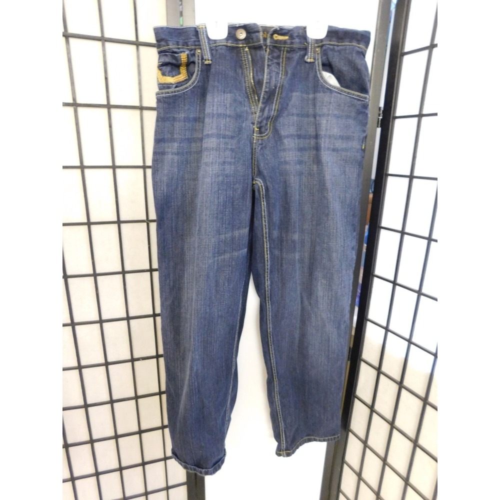 Evolution In Design Mens Jeans Size 34x32 Medium Wash High Rise Stitched Pockets
